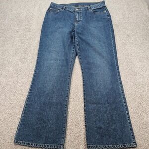 Lauren Jeans Co Ralph Lauren Womens Blue Denim Bootcut‎ Jeans Size 14